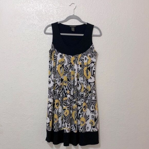 Susan Lawrence yellow black and white tent style dress - Picture 3 of 16